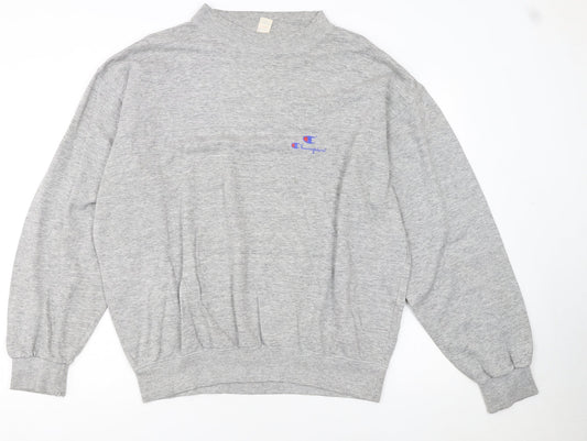 Champion Men's Grey XL Pullover Sweatshirt Logo Vintage
