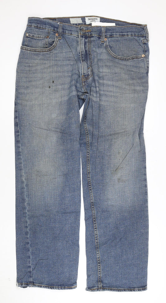 Denizen from Levi’s Men Blue 34x30 Relaxed Straight Denim Jeans