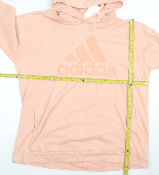 Adidas Women’s Pink XL Pullover Hoodie Sweatshirt with Logo