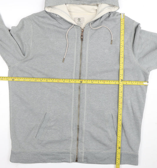 Timberland Mens Grey 2XL Full Zip Regular Fit Hoodie