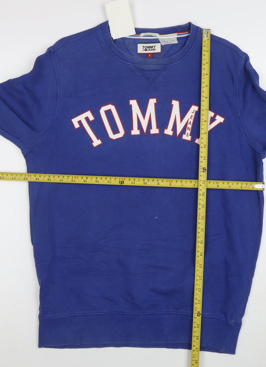 Tommy Jeans Men's Blue Crew Neck Pullover Sweatshirt Size S