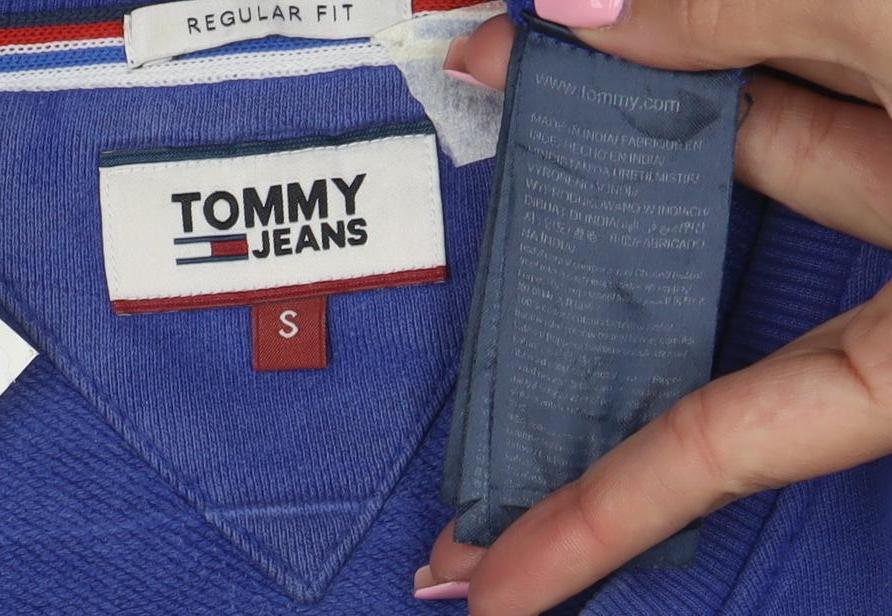 Tommy Jeans Men's Blue Crew Neck Pullover Sweatshirt Size S