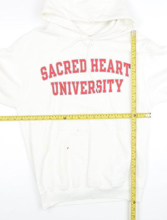 Champion Womens White Sacred Heart University Pullover Hoodie Size S