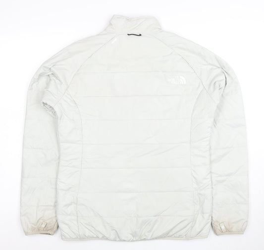 The North Face Women's White Puffer Jacket M Lightweight Polyester