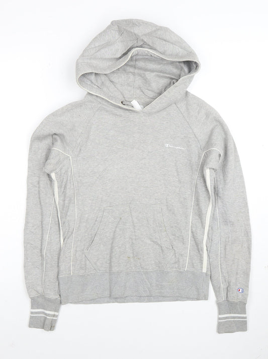 Champion Women's Grey Pullover Hoodie Size S Cotton Blend