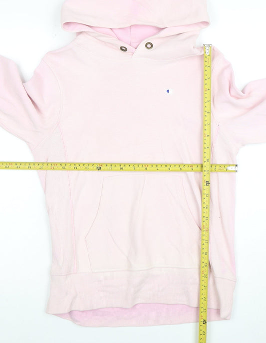 Champion Womens Pink Medium Pullover Hoodie Cotton Blend Casual