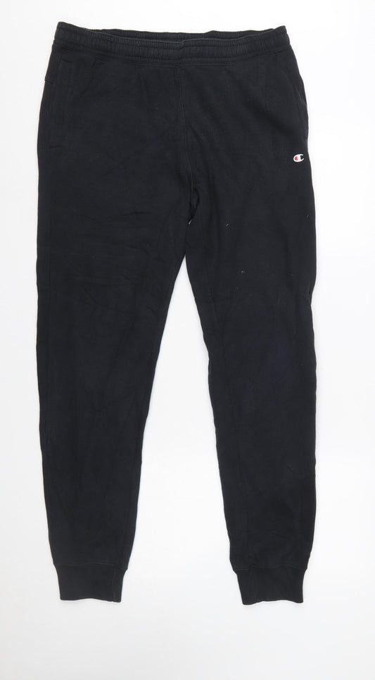 Champion Men's Black Jogger Sweatpants L Regular Fit Casual