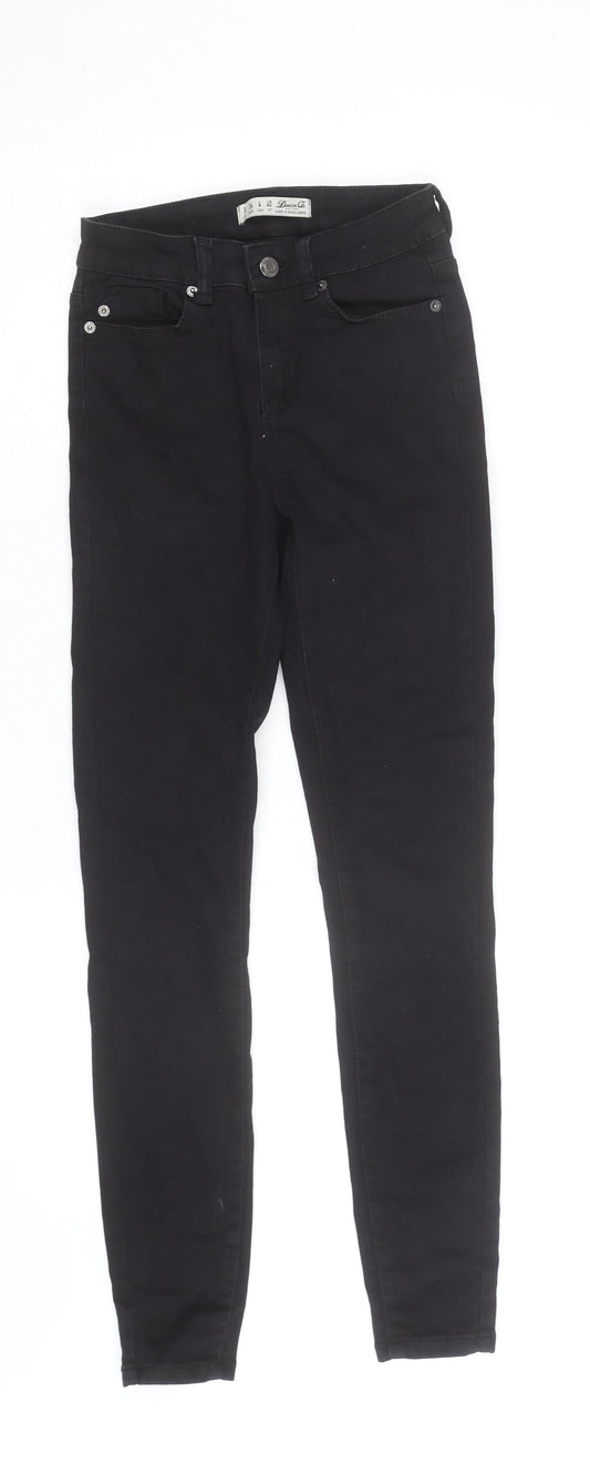 Denim & Co. Women's Black Skinny Jeans Size 8 Mid Rise Stretch Denim