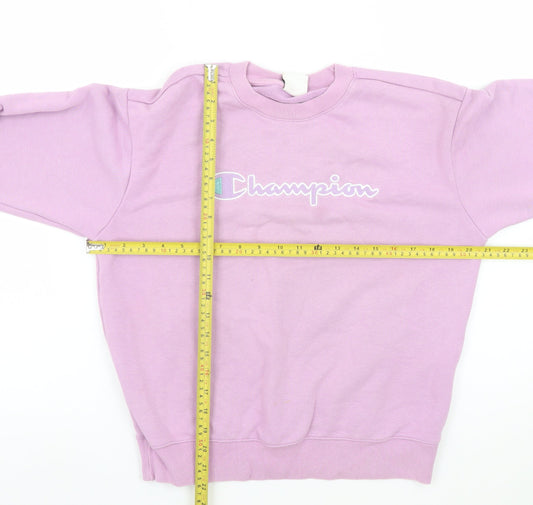 Champion Women's Pink Pullover Sweatshirt Small Cotton Blend
