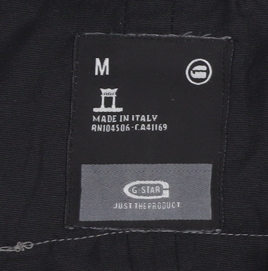 G-Star Men's Black Long Sleeve Button-Up Denim Shirt Size M