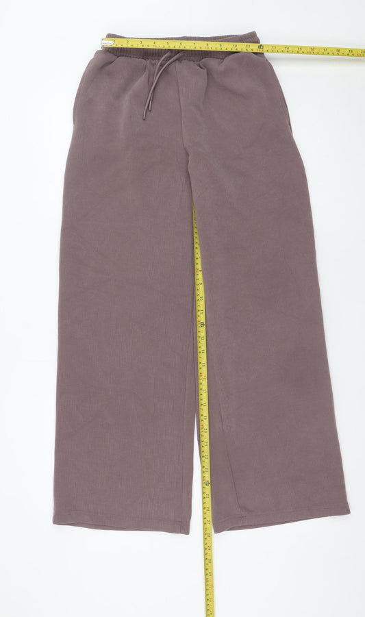 Dunnes Stores Womens Brown XS Wide-Leg Sweatpants Relaxed Fit