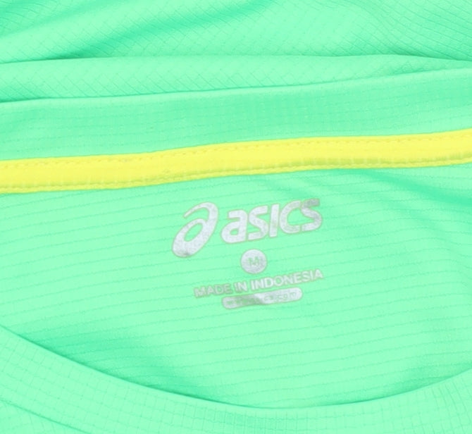 ASICS Men's Green Short Sleeve Running T-Shirt Size M