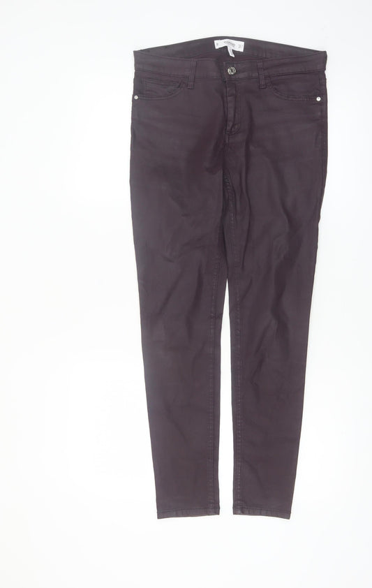 Mango Women Brown Cotton Stretch Skinny Jegging Size 10