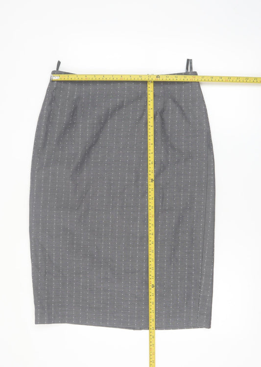 ARA Women Grey Wool Blend Pencil Skirt Size 18 Workwear