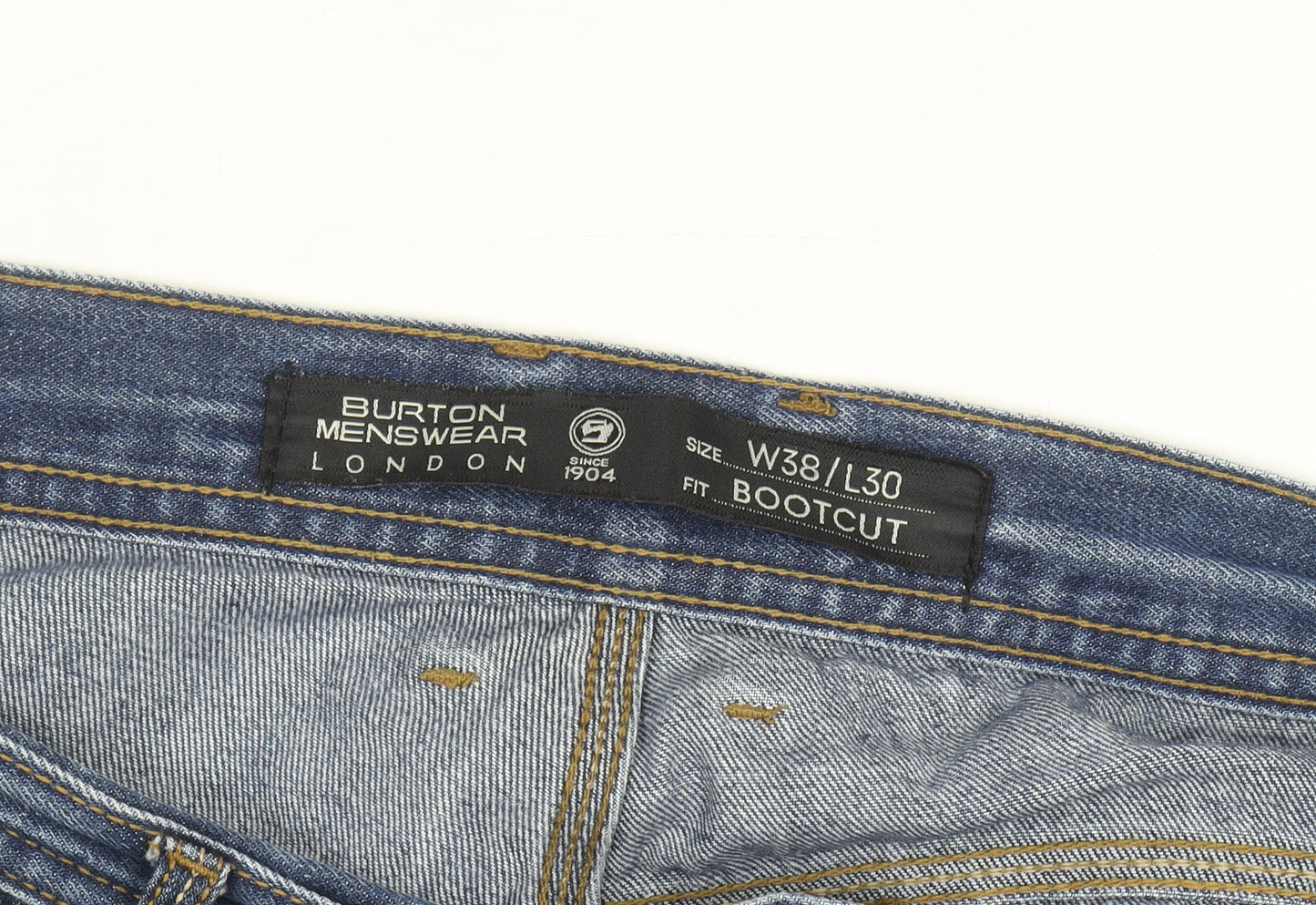 Burton Menswear London Blue Bootcut Jeans Mens W38 L30 Denim