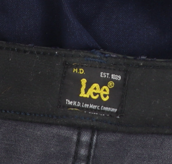 Lee Men's Blue Slim Fit Straight Jeans Size 32 Dark Denim