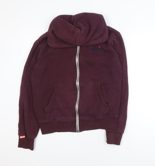 Superdry Men's Brown Medium Full Zip Hooded Basic Jacket