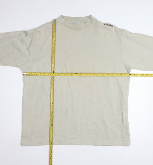 Reebok Men's Beige Crew Neck Pullover Sweatshirt L