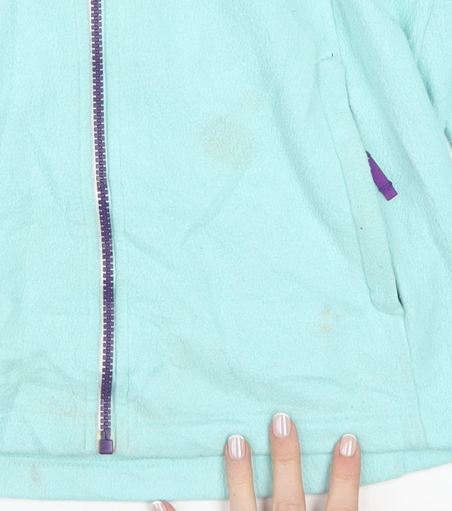 Additional view of The North Face girls’ blue fleece full zip jacket, size 18, xl