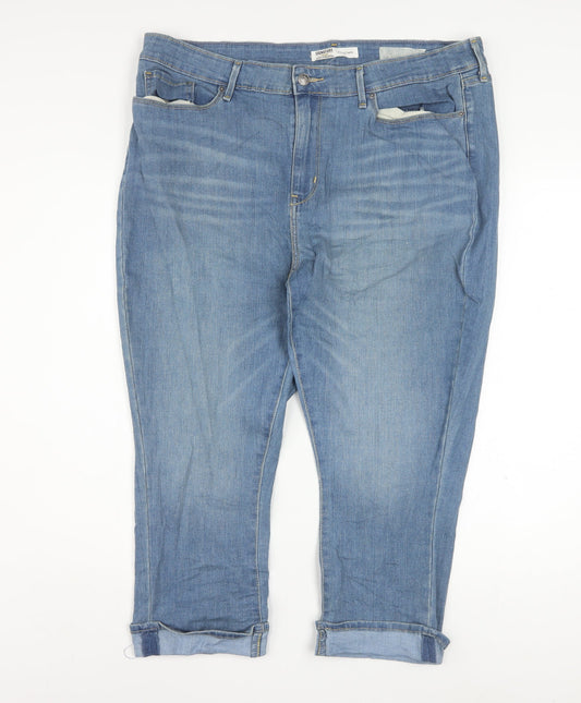 Levi Strauss Men’s Blue Straight Denim Jeans Size 34 Regular Fit