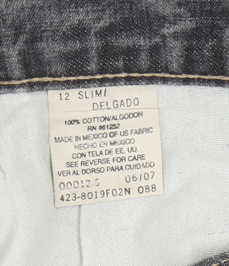 Authentic Carpenter Women's Grey 12 Slim High Rise Straight Jeans