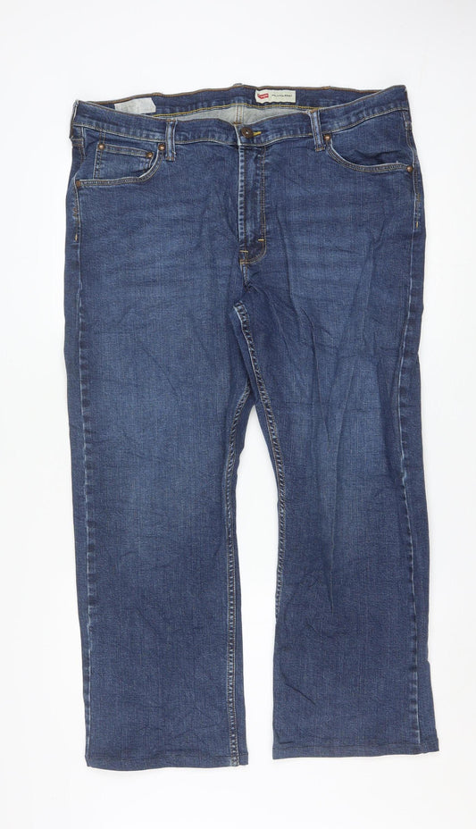 Wrangler Mens Blue Straight Fit Denim Jeans 38x30 Classic Style
