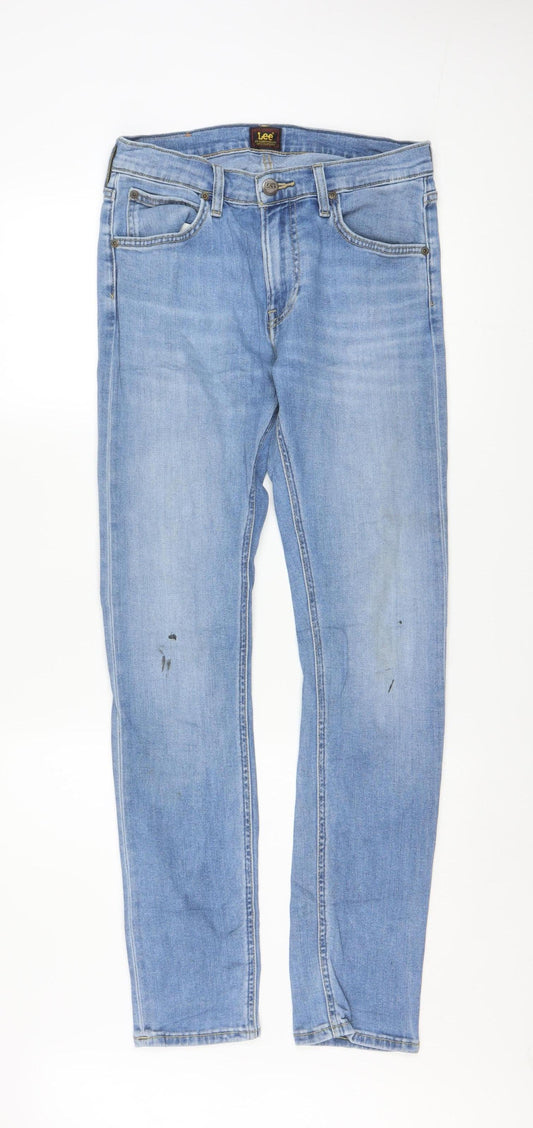 Lee Mens Blue Luke Slim Fit Jeans W29 L32 Denim 5-Pocket