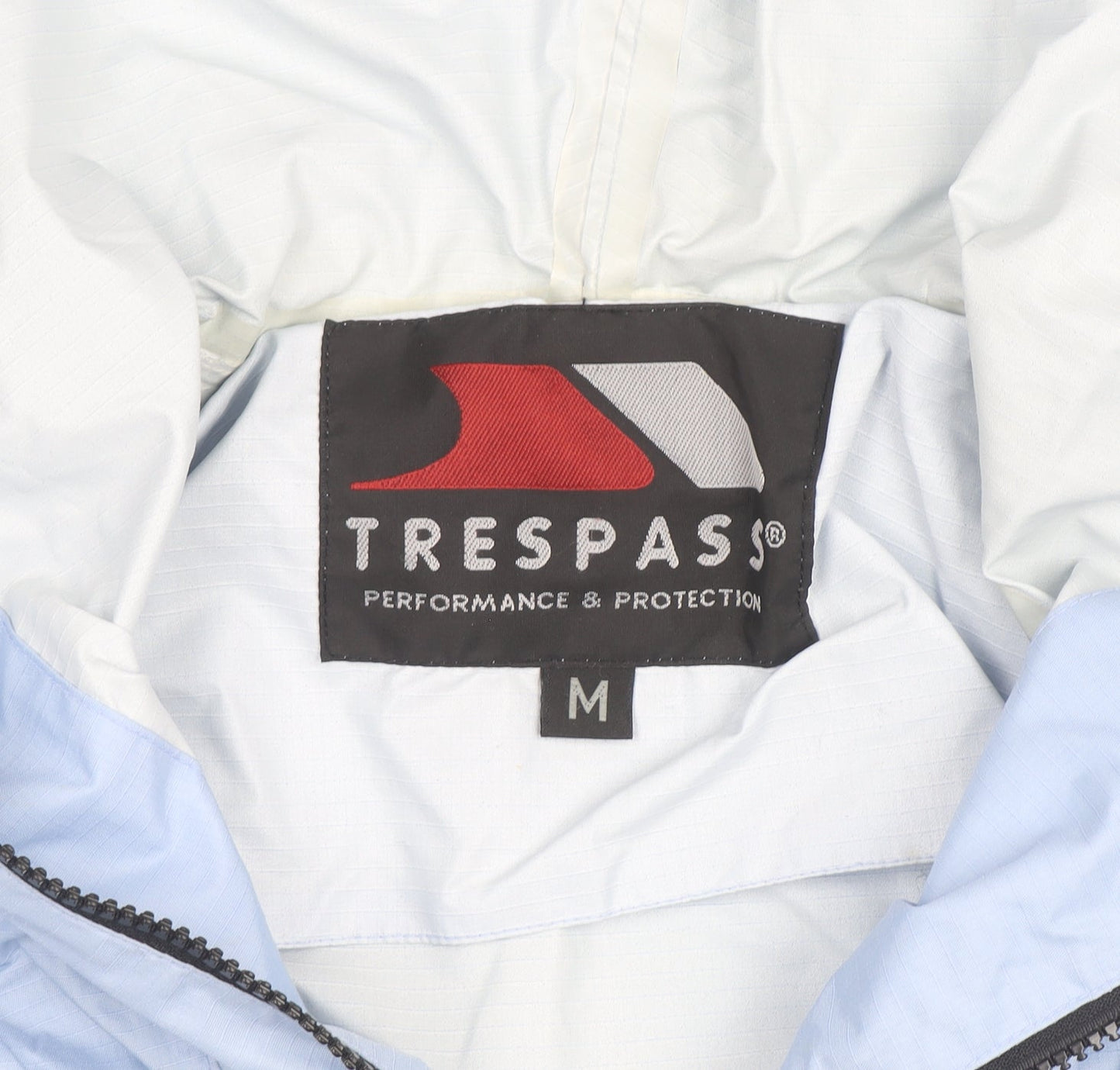 Trespass Women's Blue Hooded Anorak Jacket Medium Lightweight Waterproof