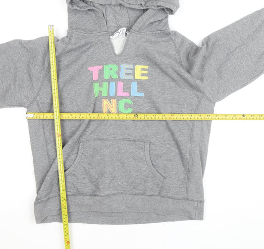 Genuine Pigment Dyed Women's Grey Hoodie XL Tree Hill NC Graphic Pullover