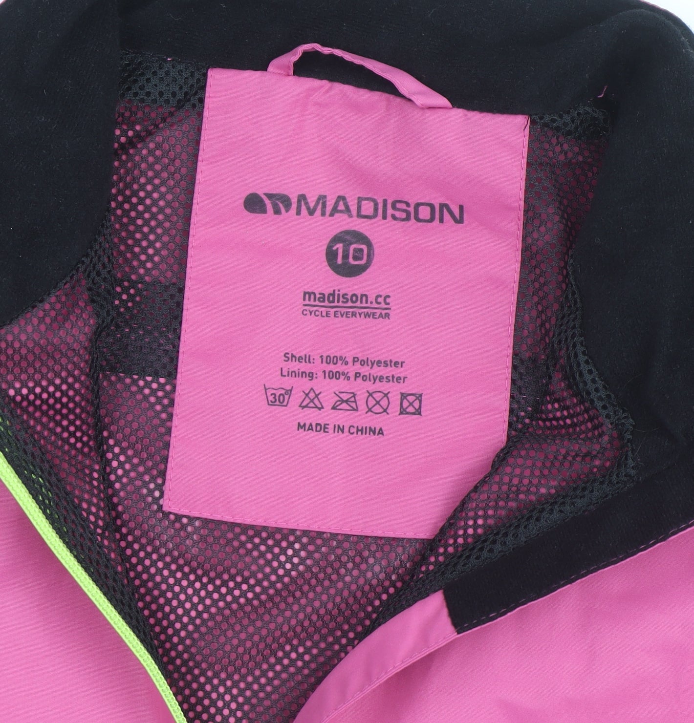 Madison Womens Pink Windbreaker Cycling Jacket Size 10