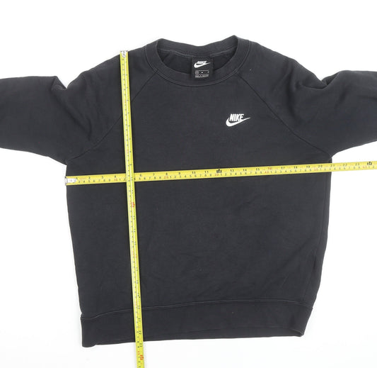 Nike Men's Black Crew Neck Pullover Sweatshirt M Regular Fit