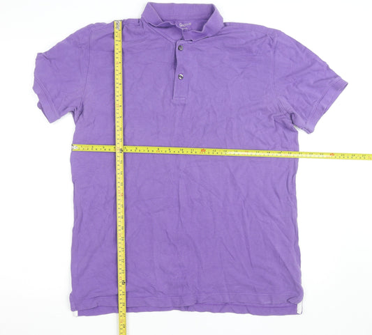 Gap Men’s Purple Cotton Polo Shirt L Short Sleeve Casual