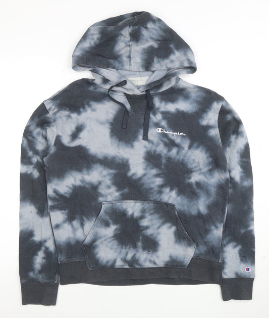 Champion Boys Blue Tie Dye Pullover Hoodie S Cotton Blend Comfortable Casual Top