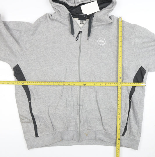 Umbro Men's Grey XL Full Zip Hoodie Sports Fleece Sweatshirt