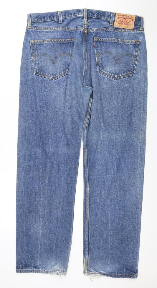Levi's 501 Men Blue 34x40 Straight Leg Denim Jeans