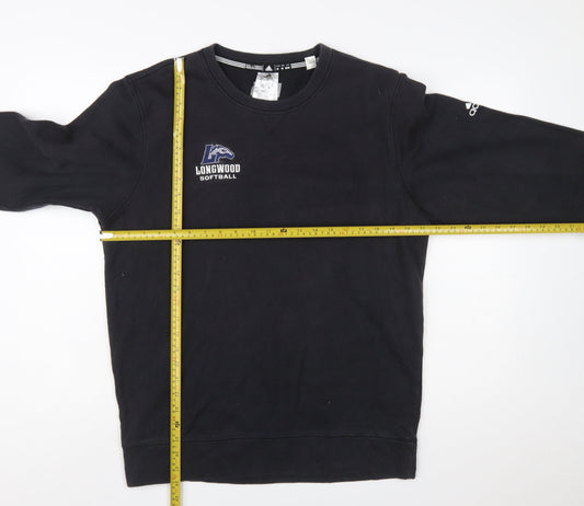 Adidas Men’s Black Longwood Softball Crew Neck Sweatshirt M