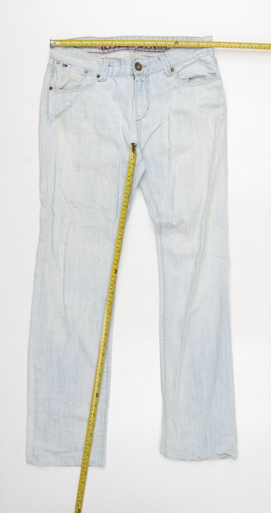 Tommy Hilfiger Men's Light Blue Straight Fit Denim Jeans W32 L34