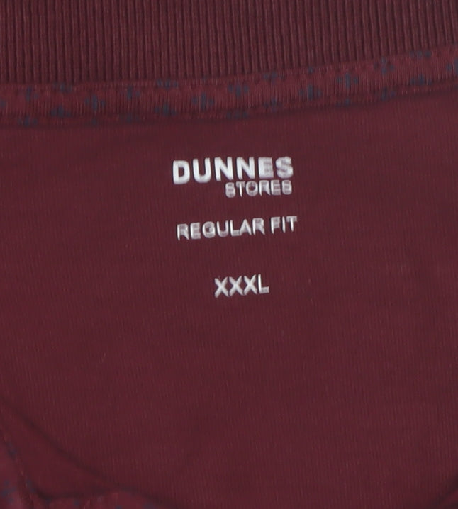 Dunnes Stores Men's Red 3XL Regular Fit Cotton Polo Shirt