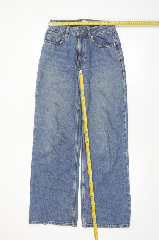 Roxy Women Blue Wide-Leg High Rise 24 Denim Jeans