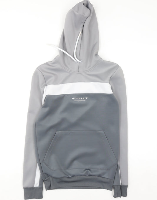 McKenzie Mens Grey Pullover Hoodie Size M Regular Fit