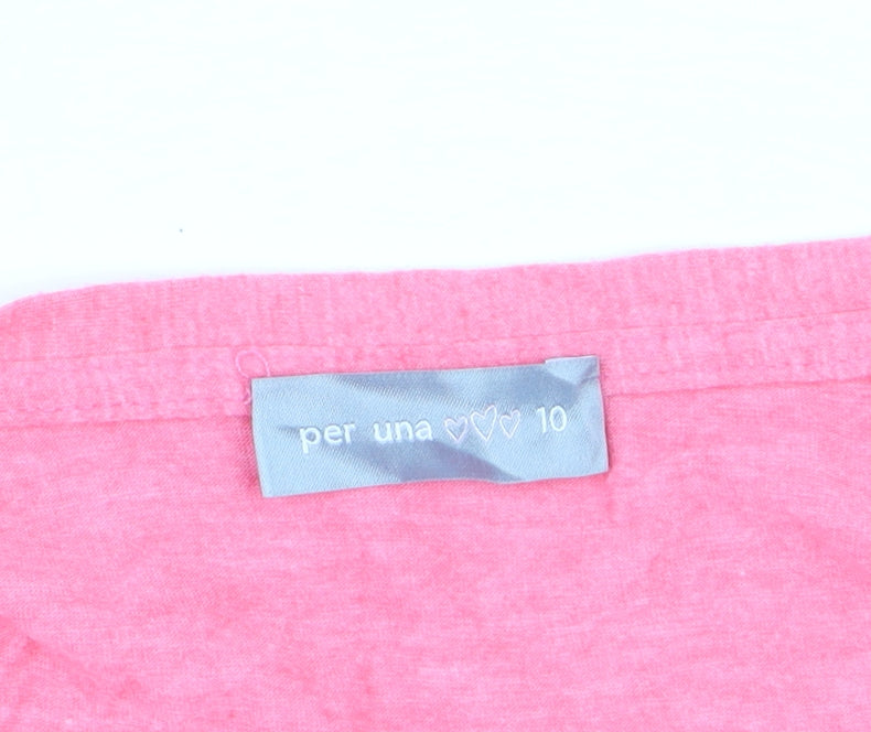 Marks and Spencer Per Una Women's Pink Wrap Sleeveless Blouse Size 10
