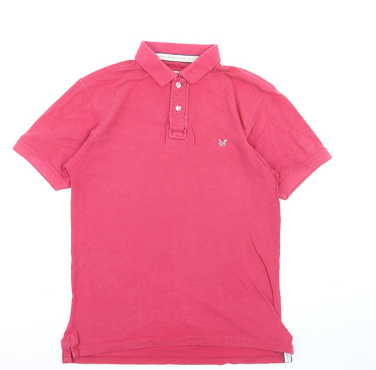Crew Clothing Co Men's Pink Classic Fit Polo Shirt Size L