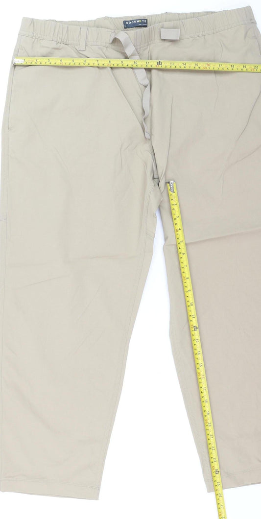 Marks and Spencer Goodmove Men's Beige XL Chino Trousers with Belt