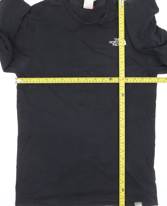 The North Face Men's Black Long Sleeve Cotton Crew Neck T-Shirt S