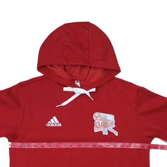 Adidas Men's Red Pullover Hoodie Small Regular Fit Sports Fleece