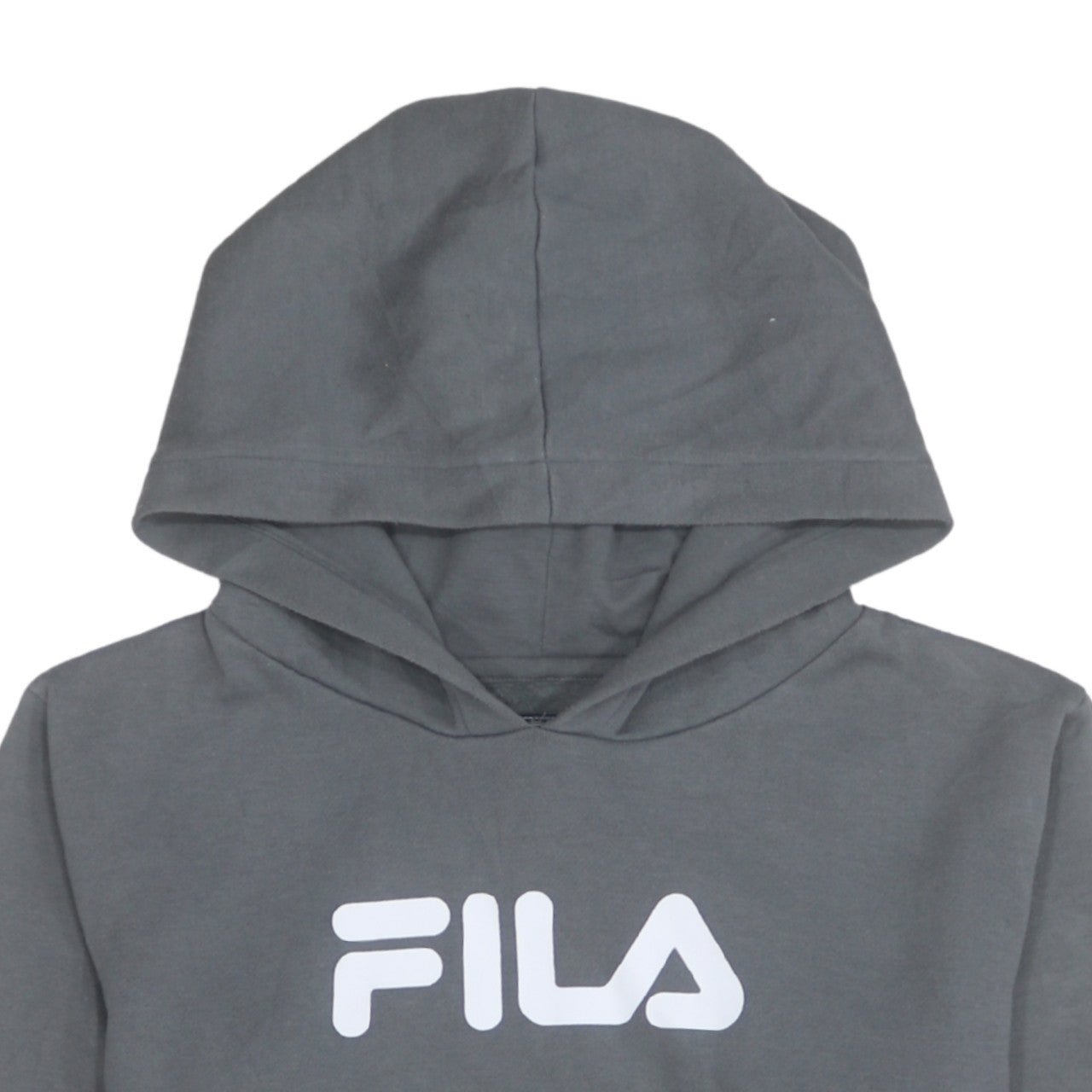 FILA Boys Grey Pullover Hoodie 13-15 Years Polyester Cotton Blend
