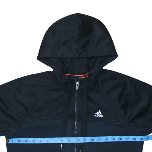 Adidas Men's Black Full Zip Hoodie Small Performance Essentials
