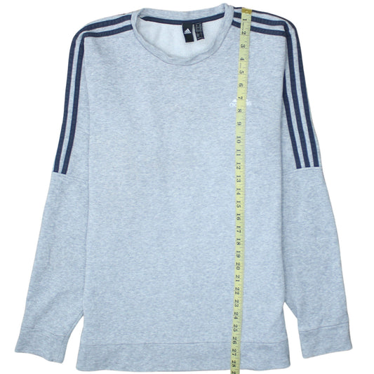 Adidas Men's Grey Crew Neck Pullover Sweatshirt Medium