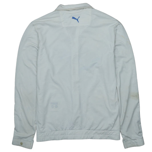 Puma Men's White Full Zip Sports Sweatshirt Small