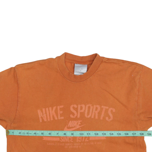 Nike Men's Orange Sports Graphic Short Sleeve T-Shirt Size S